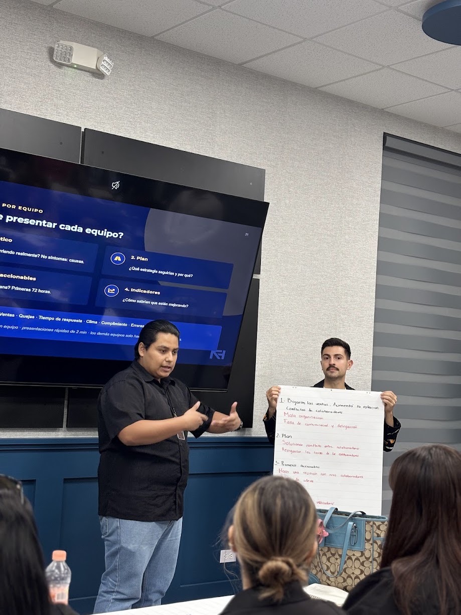 Presentación de una actividad en equipo